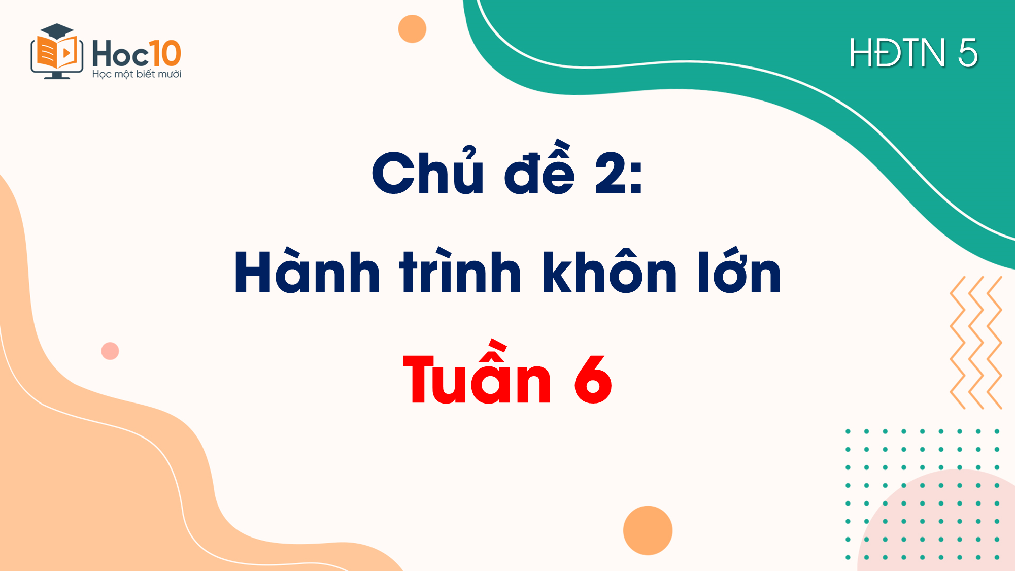 Chủ đề 2 Hành trình khôn lớn  Tuần 6